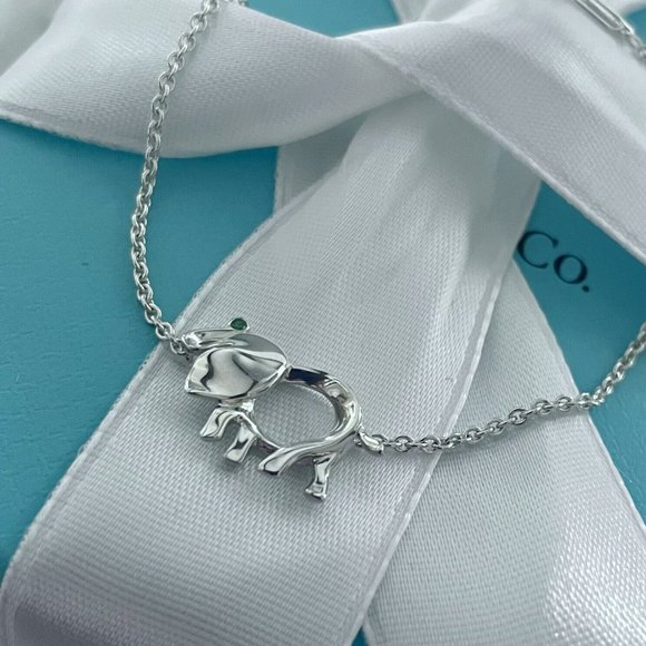 RARE, NEW! Tiffany & Co. Sterling Silver Call of the Wild Elephant Bracelet - Picture 4 of 7
